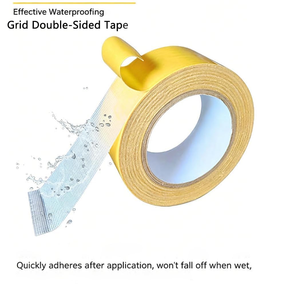 2 Pcs Waterproof Strong Grid Double-Sided Tape Heavy-Duty - Image 2
