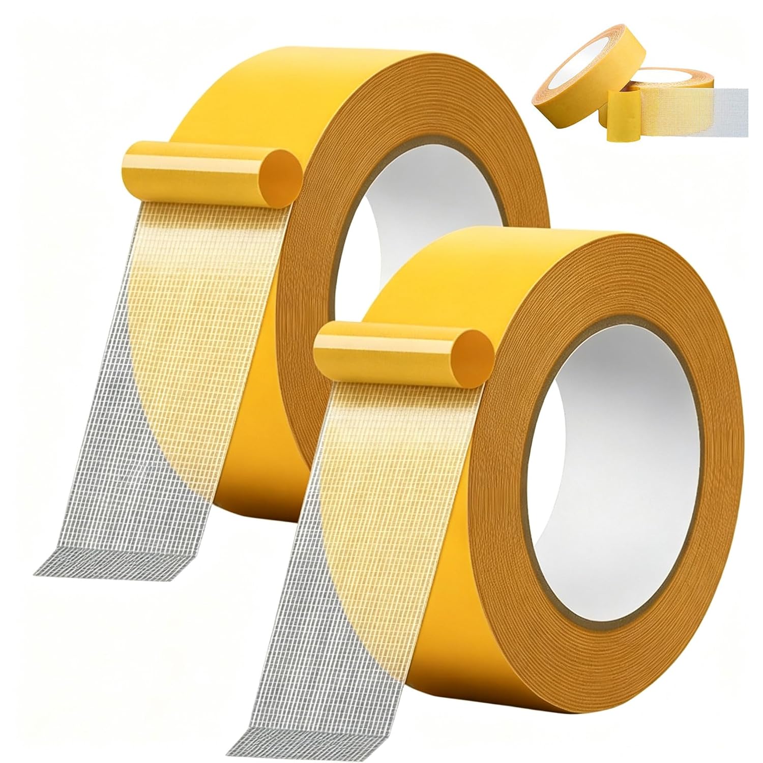 2 Pcs Waterproof Strong Grid Double-Sided Tape Heavy-Duty